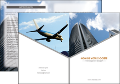 imprimer depliant 2 volets  4 pages  agence immobiliere immeuble gratte ciel immobilier MID42550