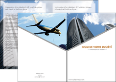 personnaliser maquette depliant 2 volets  4 pages  agence immobiliere immeuble gratte ciel immobilier MID42562