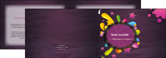 exemple depliant 2 volets  4 pages  texture contexture structure MLIG42602