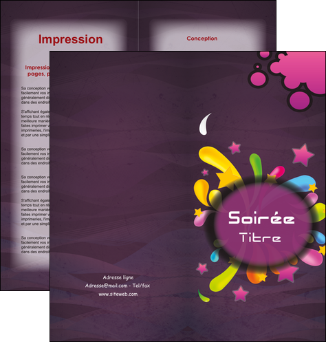 impression depliant 2 volets  4 pages  soiree concert show MLIGLU42624