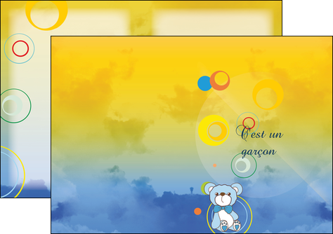 creer modele en ligne depliant 2 volets  4 pages  naissance nativite arrivee dun bebe MIDBE42742