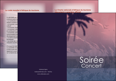 maquette en ligne a personnaliser depliant 2 volets  4 pages  soiree concert show MIDBE42752