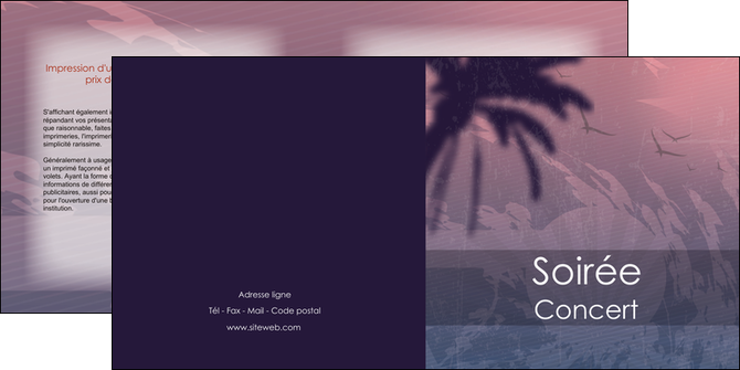 creation graphique en ligne depliant 2 volets  4 pages  soiree concert show MIDBE42756