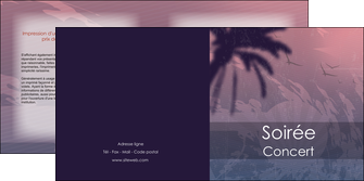 creation graphique en ligne depliant 2 volets  4 pages  soiree concert show MIDBE42756