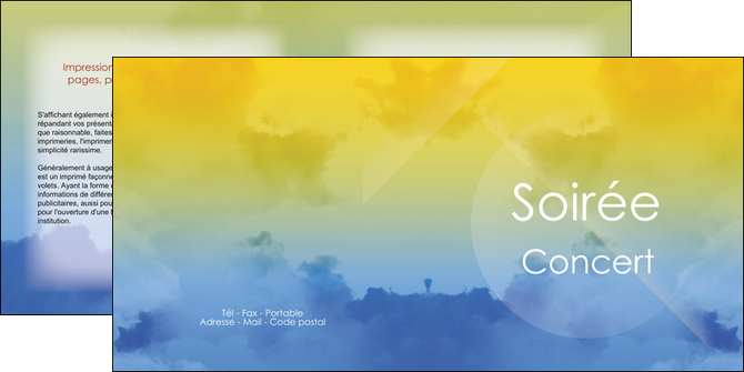 creation graphique en ligne depliant 2 volets  4 pages  soiree concert show MIDBE42784