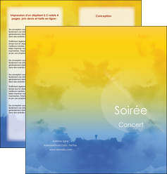 creation graphique en ligne depliant 2 volets  4 pages  soiree concert show MIDBE42786