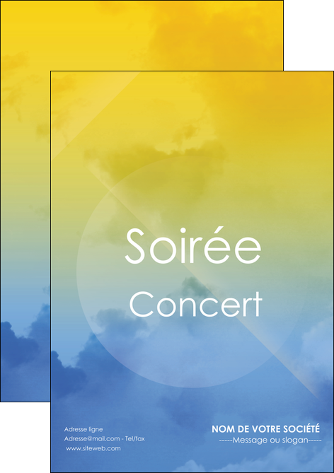 personnaliser modele de flyers soiree concert show MIDBE42804