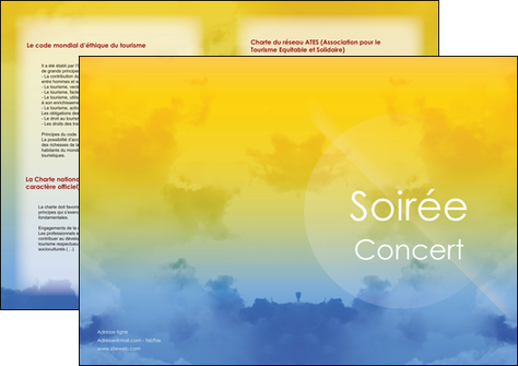 modele depliant 2 volets  4 pages  soiree concert show MIDBE42806