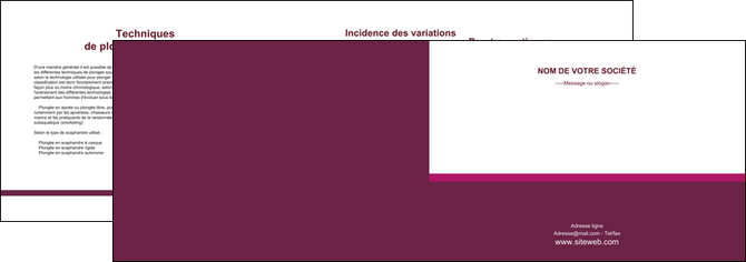 realiser depliant 2 volets  4 pages  texture structure courbes MLGI43104