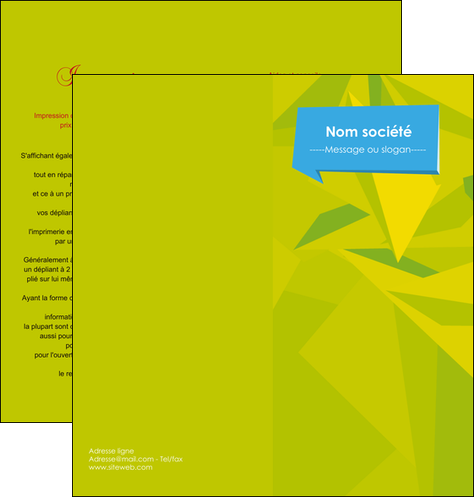 faire depliant 2 volets  4 pages  texture structure courbes MLGI43144