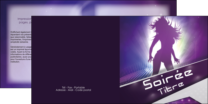exemple depliant 2 volets  4 pages  loisirs soiree ambiance jeune MIDLU43296