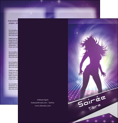 faire modele a imprimer depliant 2 volets  4 pages  loisirs soiree ambiance jeune MIDLU43298