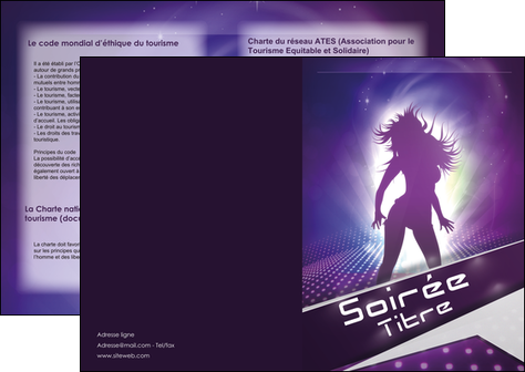 faire modele a imprimer depliant 2 volets  4 pages  loisirs soiree ambiance jeune MIDLU43300