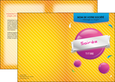 impression depliant 2 volets  4 pages  soiree evenement rayure MLIG43310