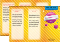faire depliant 3 volets  6 pages  soiree evenement rayure MLIG43312