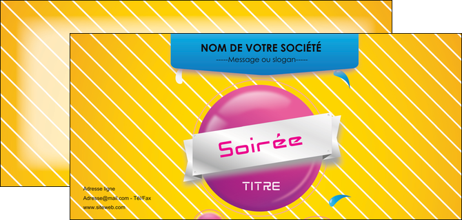personnaliser maquette flyers soiree evenement rayure MLIG43314