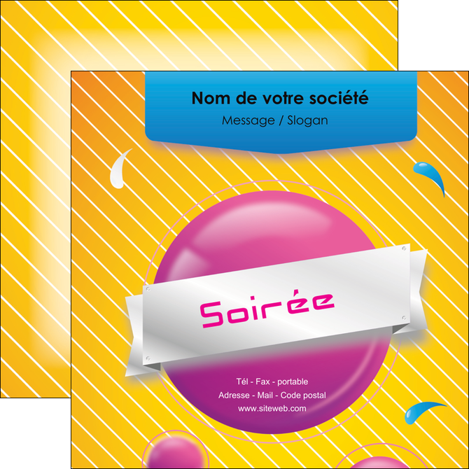imprimer flyers soiree evenement rayure MLIG43322
