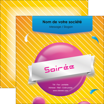 imprimer flyers soiree evenement rayure MLIG43322