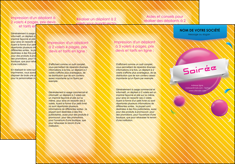 impression depliant 3 volets  6 pages  soiree evenement rayure MLIG43324