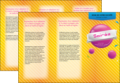impression depliant 3 volets  6 pages  soiree evenement rayure MLIG43324
