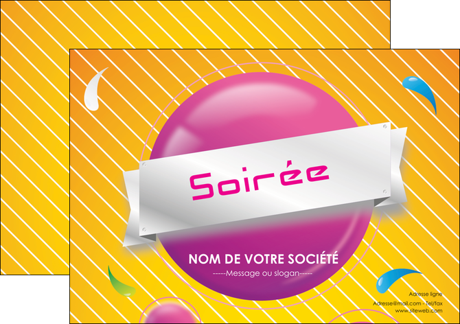 faire modele a imprimer flyers soiree evenement rayure MLIG43336