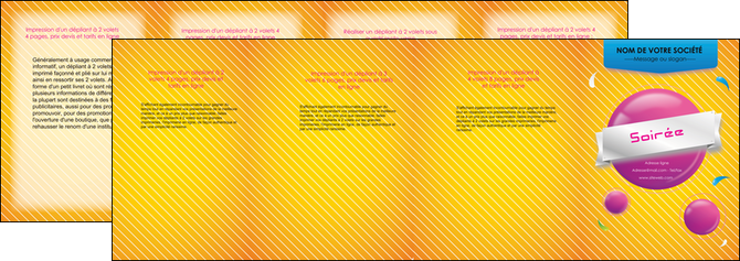 imprimer depliant 4 volets  8 pages  soiree evenement rayure MLIG43338