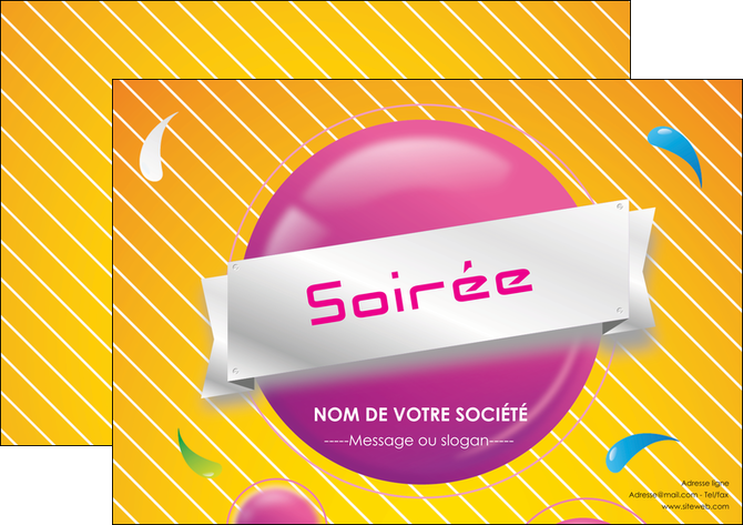 creation graphique en ligne affiche soiree evenement rayure MLIG43340