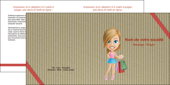 faire depliant 2 volets  4 pages  vetements et accessoires shopping emplette fille MLIGLU43610