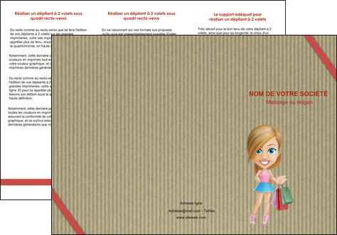 personnaliser modele de depliant 3 volets  6 pages  vetements et accessoires shopping emplette fille MLIGLU43614