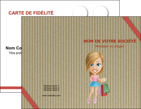 personnaliser modele de carte de visite vetements et accessoires shopping emplette fille MLIGLU43632