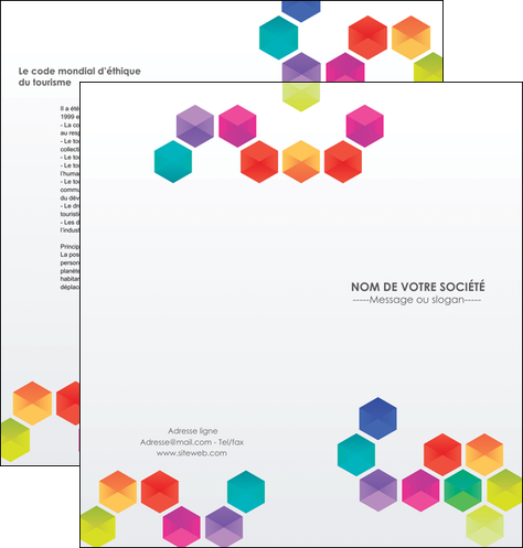 exemple depliant 2 volets  4 pages  texture structure design MIDLU44120