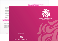 exemple depliant 2 volets  4 pages  centre esthetique  coiffure salon salon de coiffure MFLUOO44412