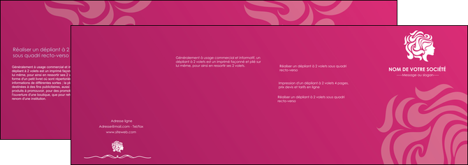 modele depliant 4 volets  8 pages  centre esthetique  coiffure salon salon de coiffure MFLUOO44422