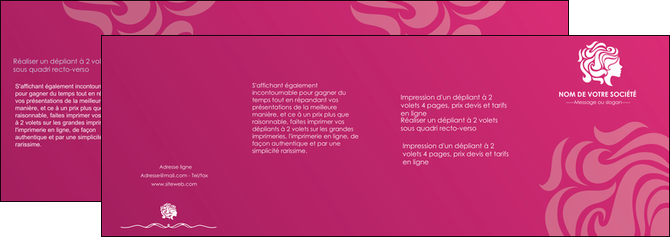 imprimer depliant 4 volets  8 pages  centre esthetique  coiffure salon salon de coiffure MFLUOO44424
