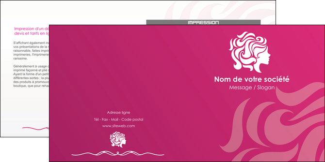 imprimer depliant 2 volets  4 pages  centre esthetique  coiffure salon salon de coiffure MFLUOO44438