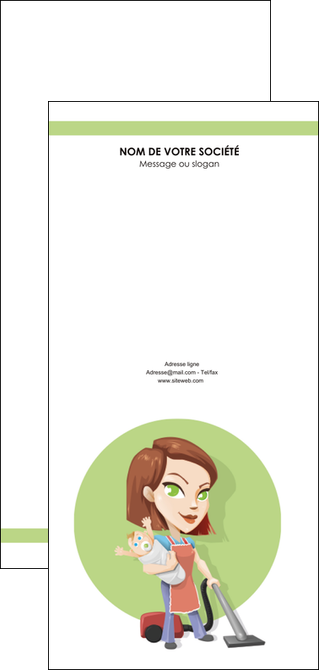 maquette en ligne a personnaliser flyers agence de placement  femme de menage employe de maison nenene MFLUOO44546