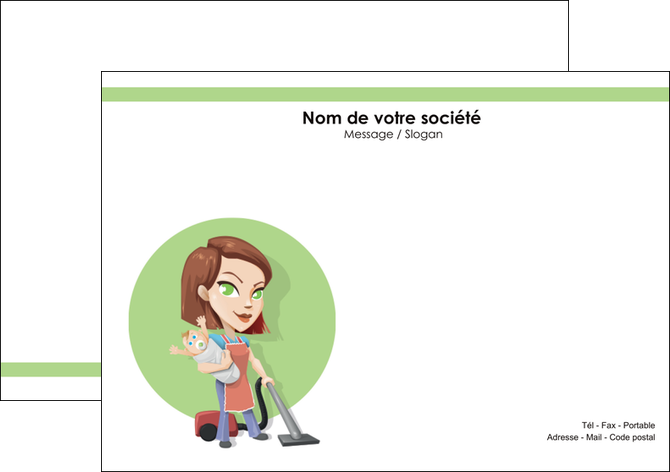 personnaliser modele de flyers agence de placement  femme de menage employe de maison nenene MFLUOO44548
