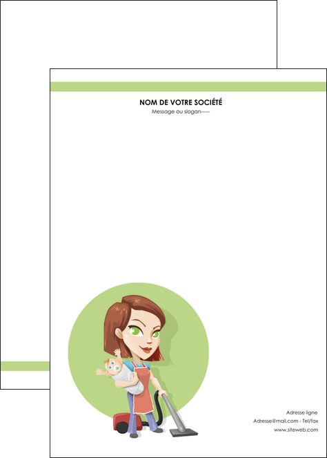 realiser affiche agence de placement  femme de menage employe de maison nenene MFLUOO44550