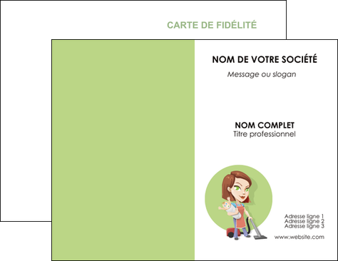 realiser carte de visite agence de placement  femme de menage employe de maison nenene MFLUOO44566