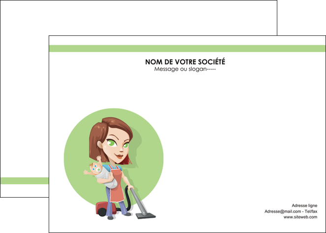 realiser affiche agence de placement  femme de menage employe de maison nenene MFLUOO44580