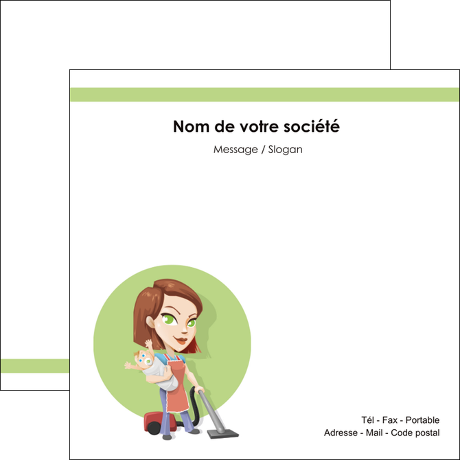 creation graphique en ligne flyers agence de placement  femme de menage employe de maison nenene MFLUOO44588