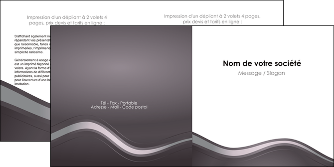 exemple depliant 2 volets  4 pages  texture contexture structure MLIGLU44754