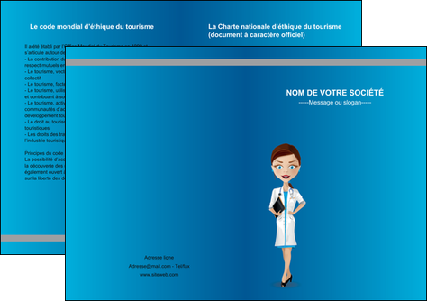 creation graphique en ligne depliant 2 volets  4 pages  infirmier infirmiere medecin docteur infirmier MLIGLU44800