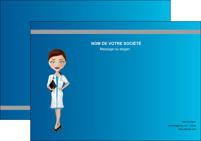 creation graphique en ligne flyers infirmier infirmiere medecin docteur infirmier MLIGLU44806