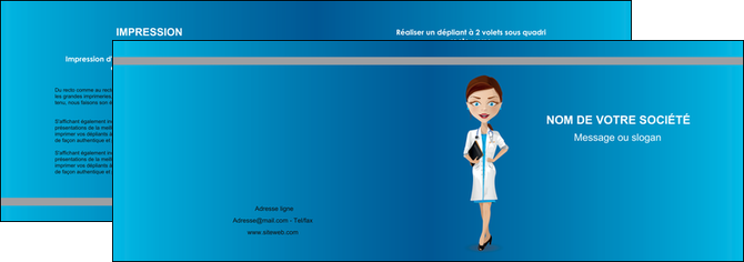 modele depliant 2 volets  4 pages  infirmier infirmiere medecin docteur infirmier MIDBE44822