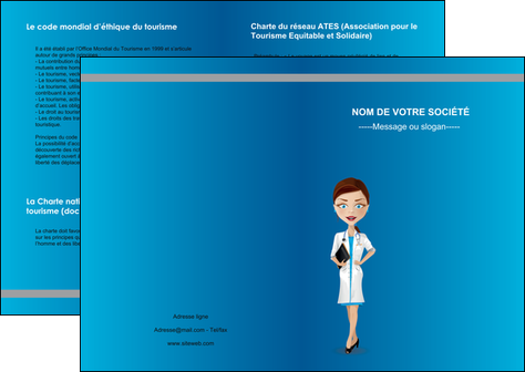 creer modele en ligne depliant 2 volets  4 pages  infirmier infirmiere medecin docteur infirmier MLIGLU44834