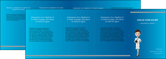 creation graphique en ligne depliant 4 volets  8 pages  infirmier infirmiere medecin docteur infirmier MIDBE44844