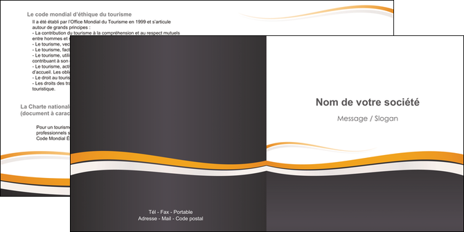 maquette en ligne a personnaliser depliant 2 volets  4 pages  standard design abstrait MFLUOO45110