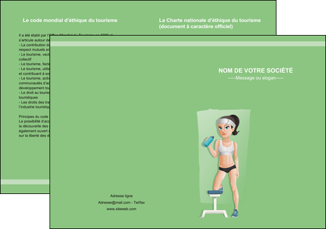 personnaliser maquette depliant 2 volets  4 pages  sport sport sportive salle de sport MLIGLU45182