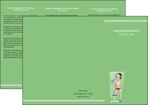 personnaliser maquette depliant 3 volets  6 pages  sport sport sportive salle de sport MLIGLU45196